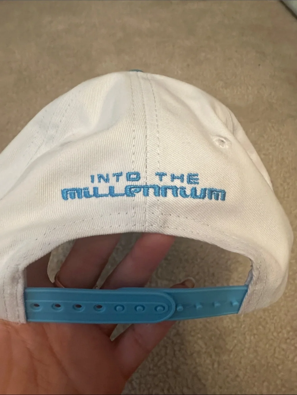 Backstreet Boys White Baseball Cap with Blue Embroidery Summer 2026